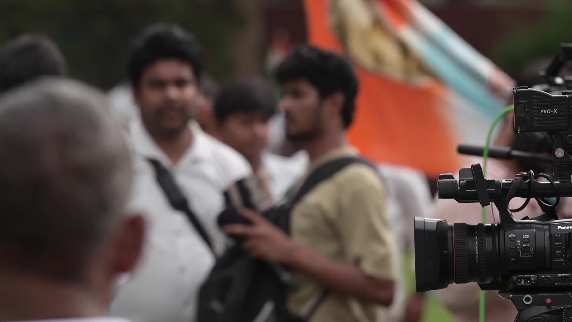 240604 Media working on results day of 2024 general elections at INC HQ - Credit InOldNews Channel 13 cameraman tackled to ground by riot police Feb 19 protest.