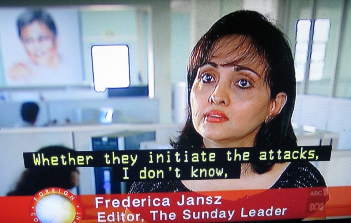 Frederica Jansz is a Sri Lankan journalist and was editor of The Sunday Leader from 1994 until 2012. She was highly critical of Sri Lanka’s government and was subject to frequent intimidation and harassment. (Credit: RubyGoes/CC)